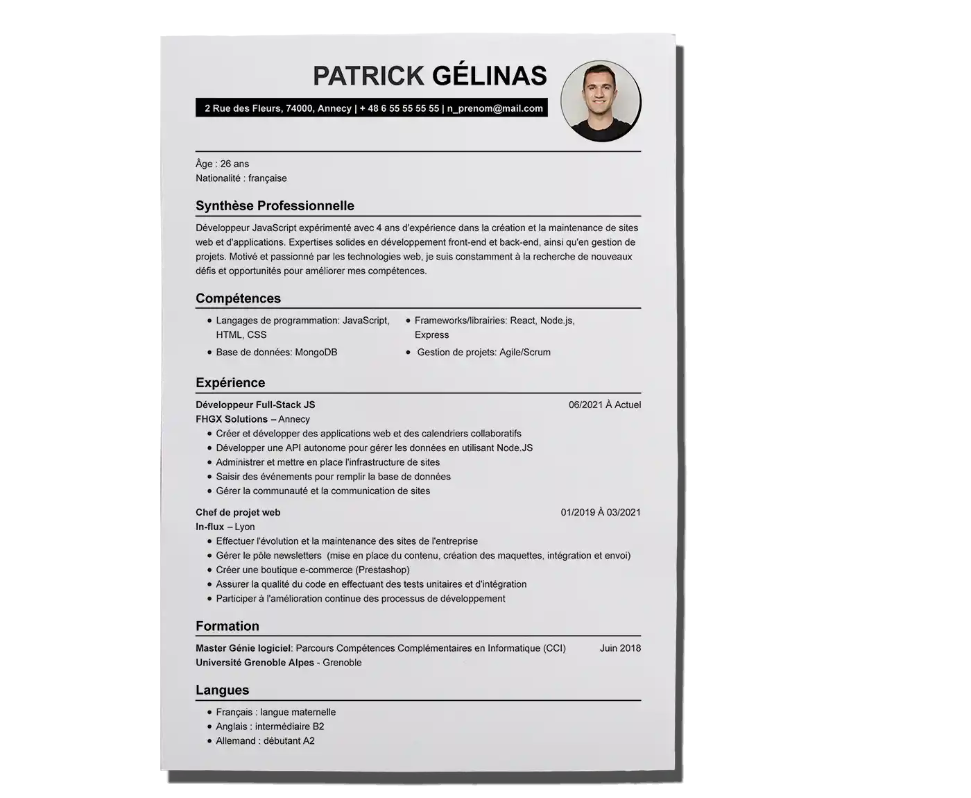 Curriculum vitae suisse gratuit