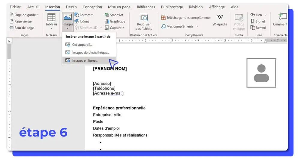 cv word vierge etage 6