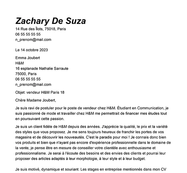 lettre demande de congé pour raison familiale