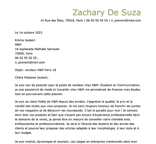 LETTRE MOTIVATION ASSISTANT ADMINISTRATIF