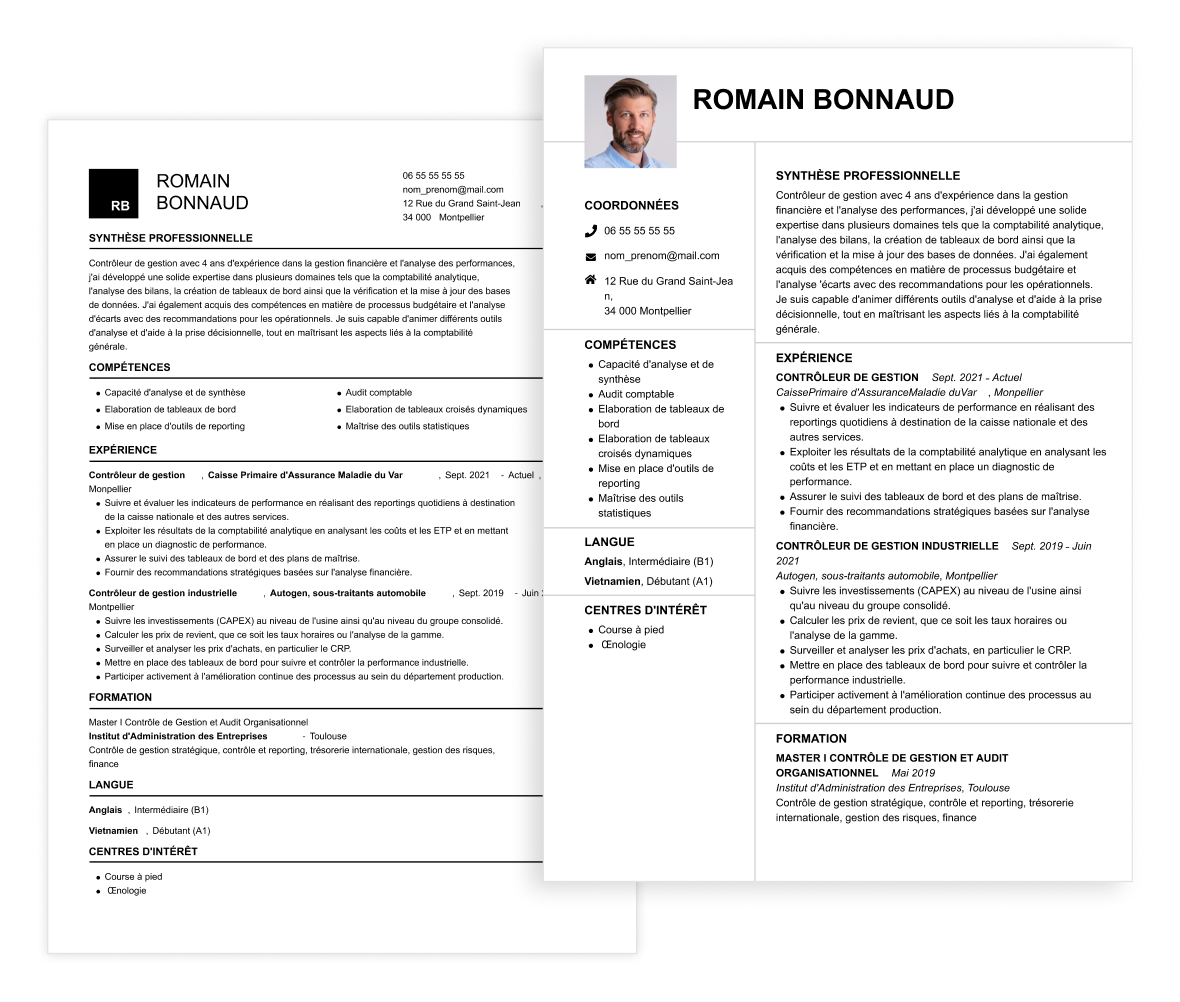 controleur de gestion CV