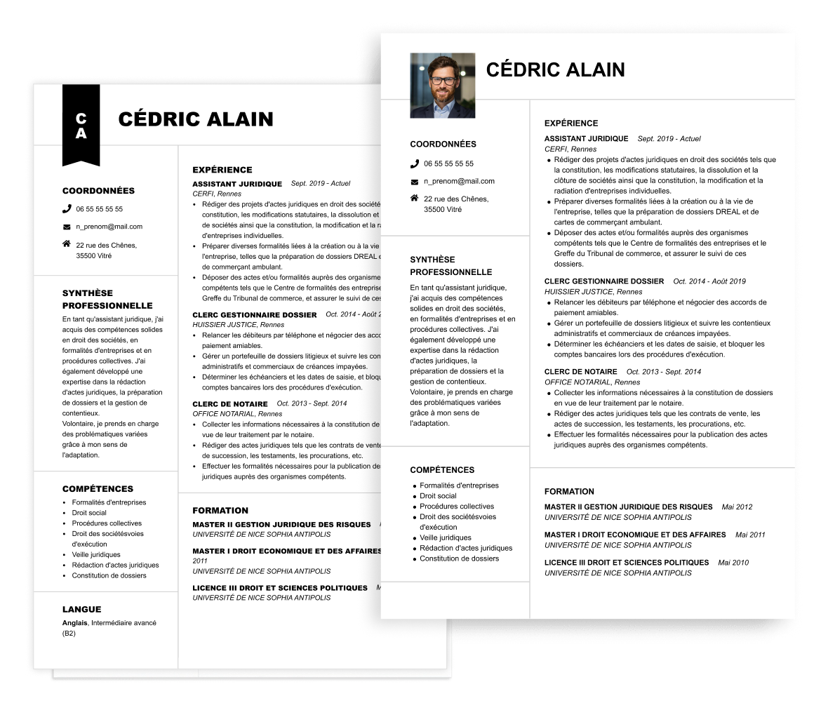 Compétence CV juriste
