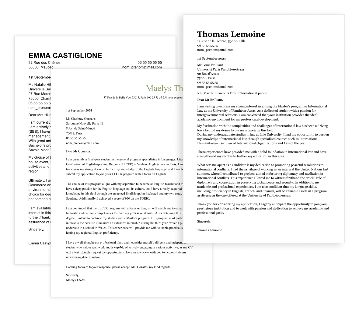 Lettre de motivation en anglais pdf