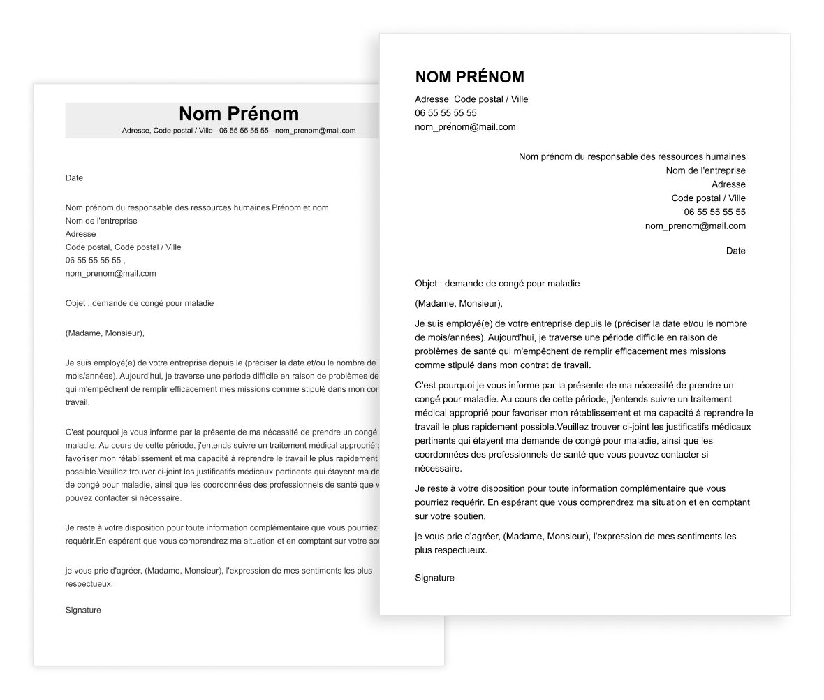 lettre de demande de congé longue maladie fonction publique