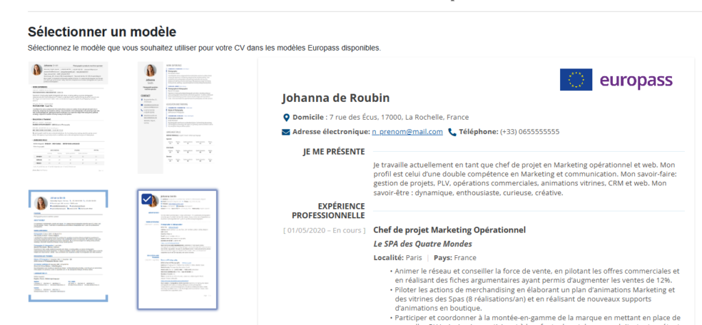 cv europass 5